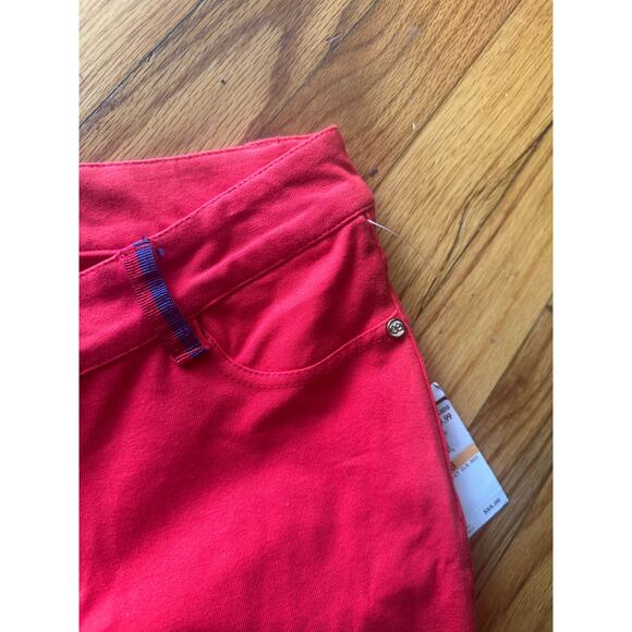 Coogi Red Stretch Skinny Jeans w/ Gold Hardware – Women’s 7/8 - Picture 4 of 11